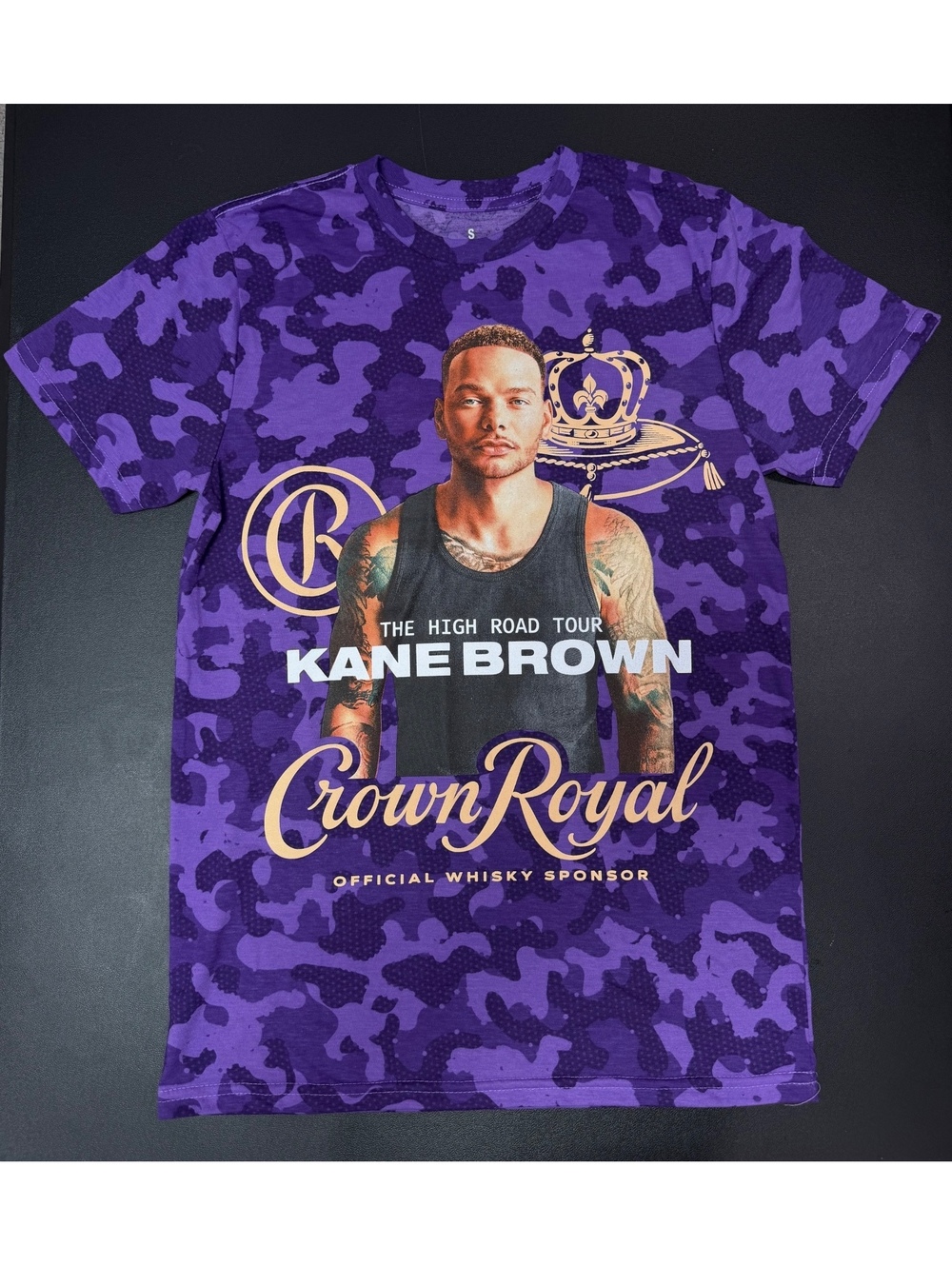 Kane Brown The High Road Tour Purple‎ Camo Concert T-Shirt Size S